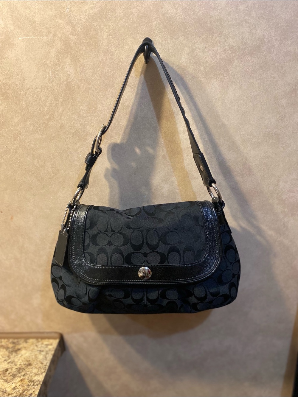 Coach Soho Pleated Flap shoulder Jacquard Flap Shoulder Bag